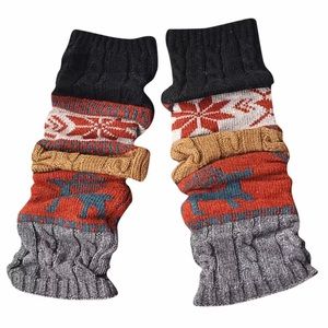 Women Wool Long Leg Warmer Deer 🦌 Print